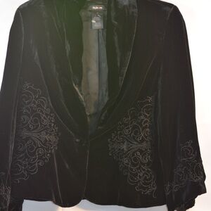 Velvet Embroidered Jacket SZ 14 Style & Co